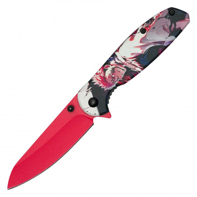 7.5” Sukuna Jujutsu Kaisen Spring Assisted Folding Pocket Knife EDC
