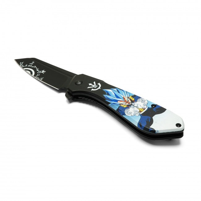 7.75" Super Saiyan Vegeta Dragon Ball Spring Assisted Folding Pocket Knife EDC