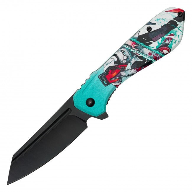 7.5"� Denji Chainsaw Man Spring Assisted Folding Pocket Knife EDC