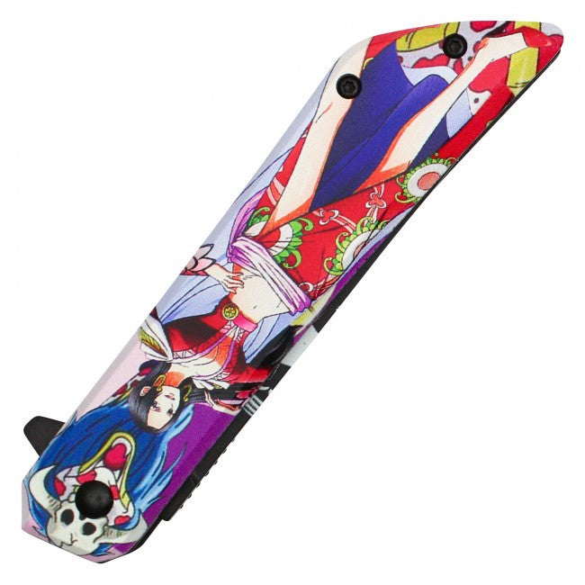 8" Boa Hancock One Piece Spring Assisted Folding Pocket Knife EDC