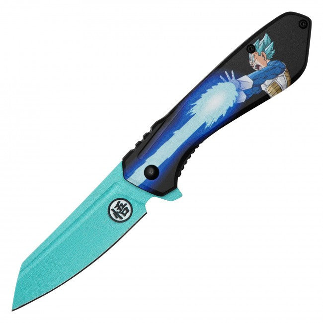 7.75" Vegeta Dragon Ball Super Spring Assisted Folding Pocket Knife EDC