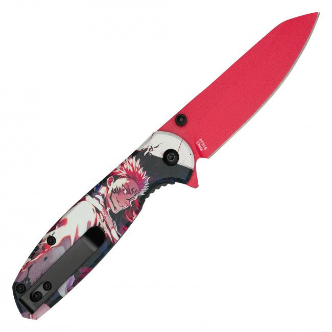 7.5” Sukuna Jujutsu Kaisen Spring Assisted Folding Pocket Knife EDC