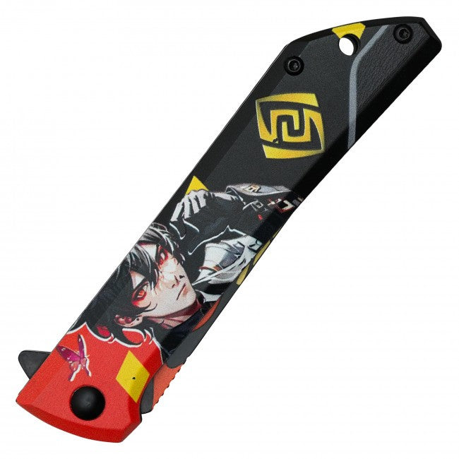 8" Zhongli Genshin Impact Spring Assisted Folding Pocket Knife EDC