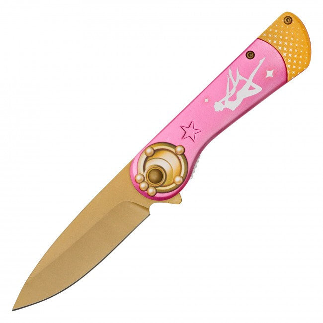 8” Pink Sailor Moon Spring Assisted Folding Pocket Knife EDC