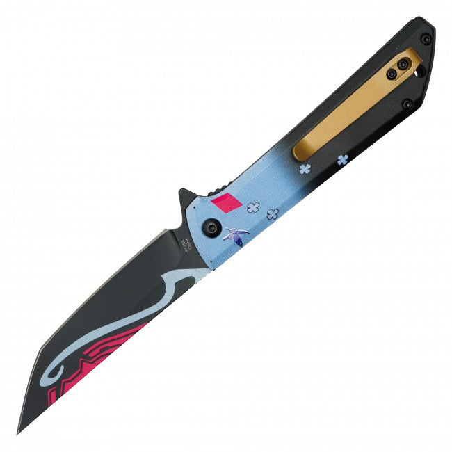 8" Ayaka Genshin Impact Spring Assisted Folding Pocket Knife EDC