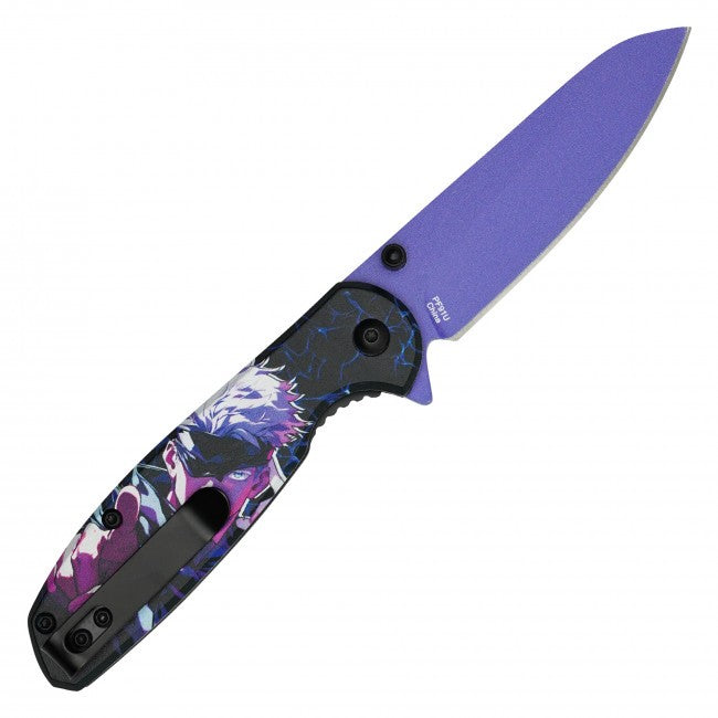 7.5” Satoru Gojo Jujutsu Kaisen Spring Assisted Folding Pocket Knife EDC