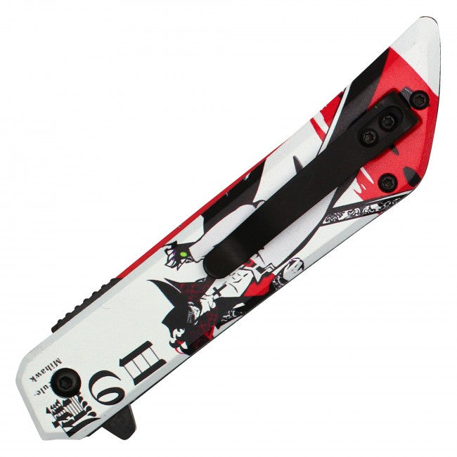 8" Mihawk One Piece Spring Assisted Folding Pocket Knife EDC