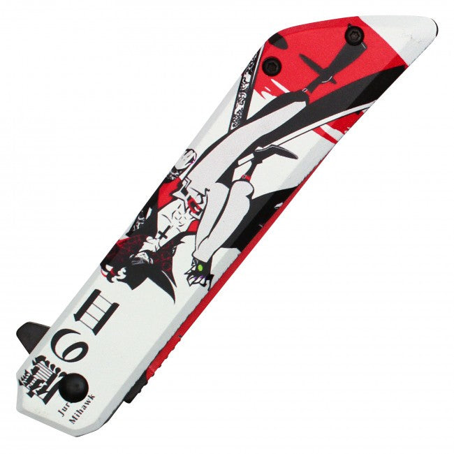 8" Mihawk One Piece Spring Assisted Folding Pocket Knife EDC