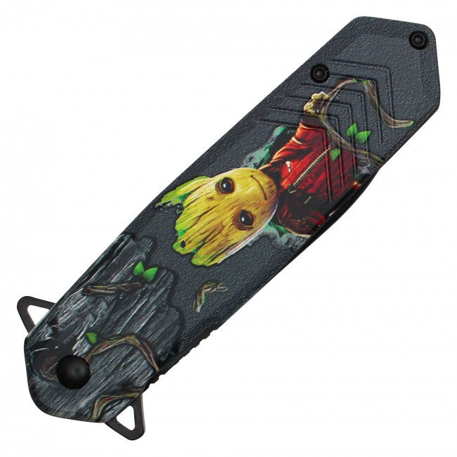 8" Groot Guardians of the Galaxy Spring Assisted Folding Pocket Knife EDC