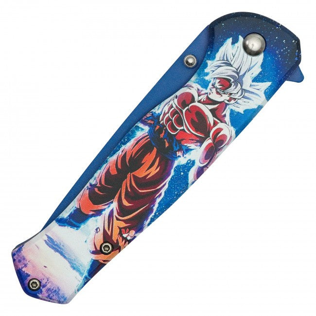 8” Goku Ultra Instinct Spring Assisted Folding Pocket Knife EDC