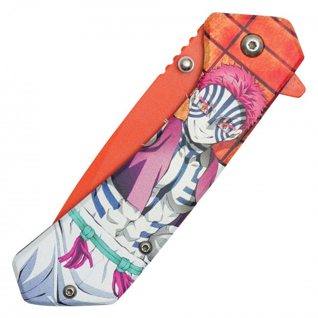 7.75” Akaza Demon Slayer Spring Assisted Folding Pocket Knife EDC