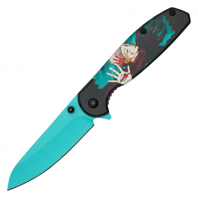 7.5” Yuji Itadori from Jujutsu Kaisen Spring Assisted Folding Pocket Knife EDC