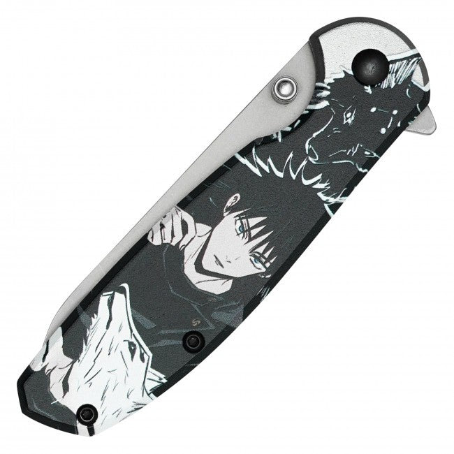 7.5” Megumi Fushiguro Jujutsu Kaisen Spring Assisted Folding Pocket Knife EDC