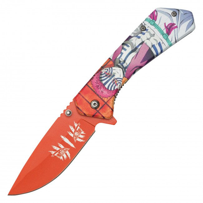 7.75” Akaza Demon Slayer Spring Assisted Folding Pocket Knife EDC