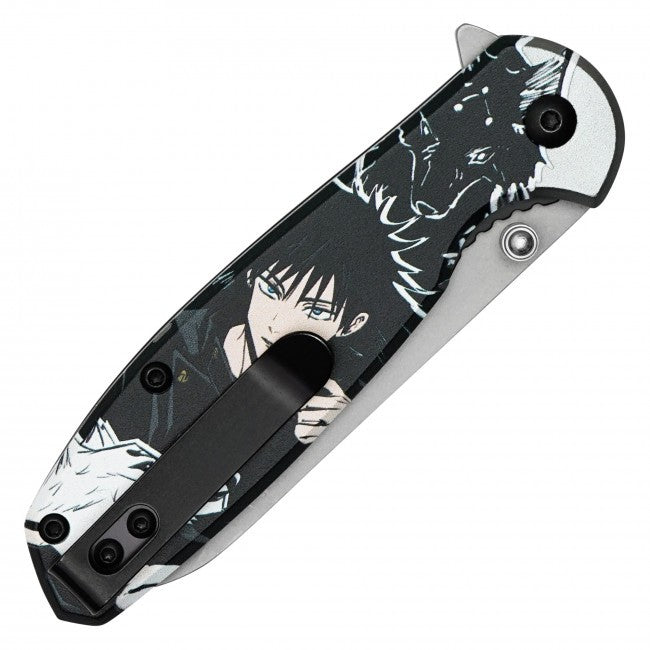 7.5” Megumi Fushiguro Jujutsu Kaisen Spring Assisted Folding Pocket Knife EDC