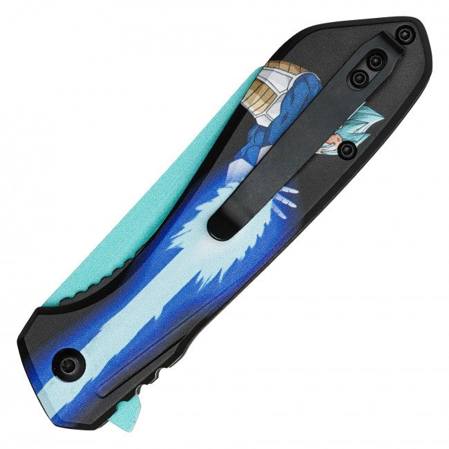 7.75" Vegeta Dragon Ball Super Spring Assisted Folding Pocket Knife EDC