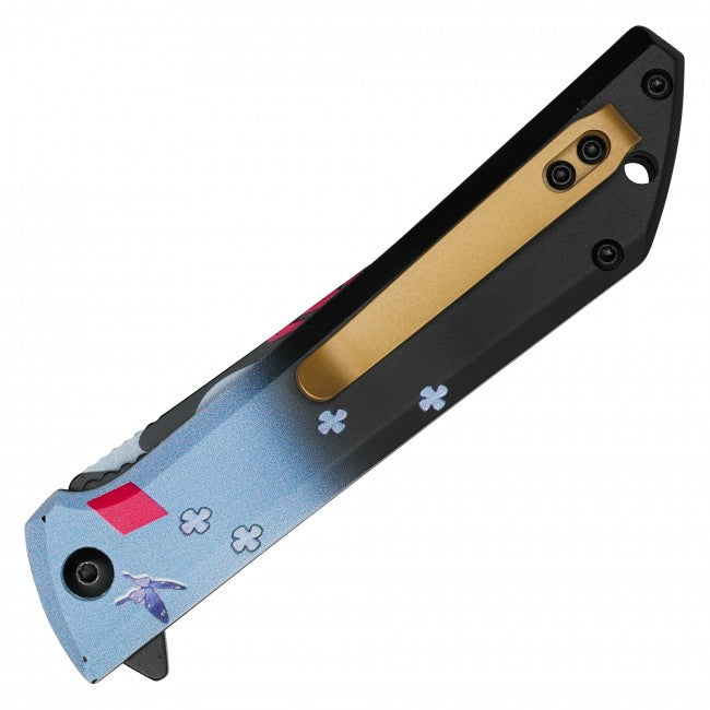 8" Ayaka Genshin Impact Spring Assisted Folding Pocket Knife EDC