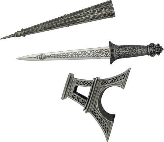 Eiffel Tower Dagger 15" inches With Hidden Blade Letter Opener Display