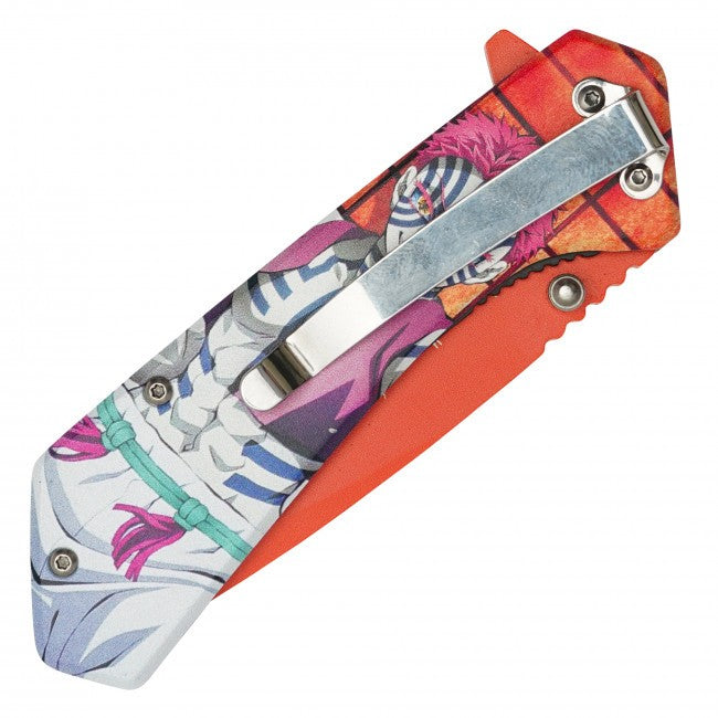 7.75” Akaza Demon Slayer Spring Assisted Folding Pocket Knife EDC